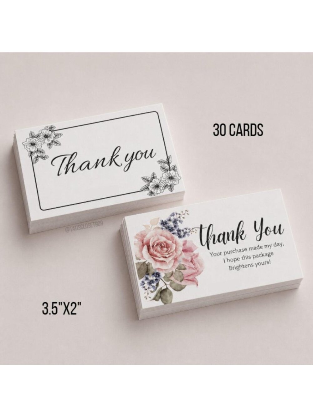 30 Mixed Thank You Cards